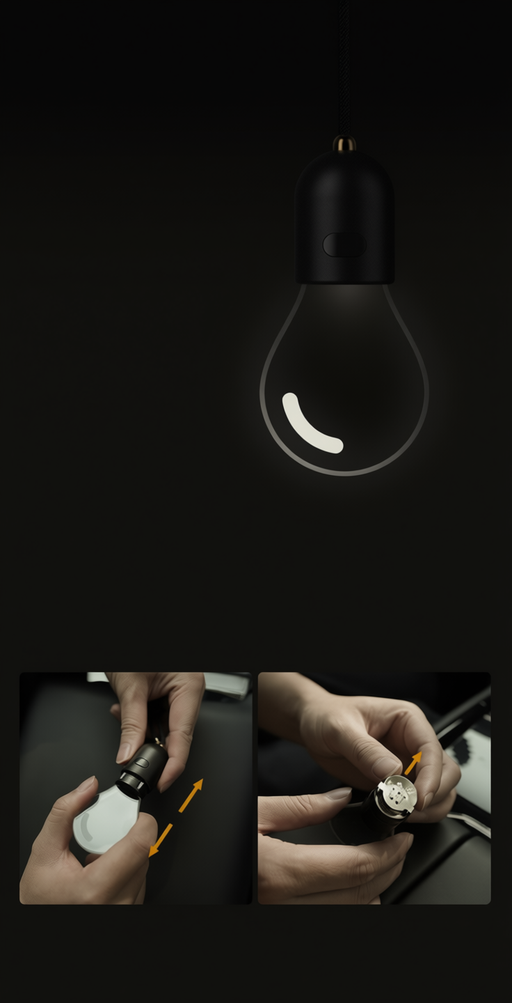 DashGlow Mini Araç İçi LED Ampul – Sıcak Ambiyans Işığı | Zamanlayıcılı & Sürekli Mod