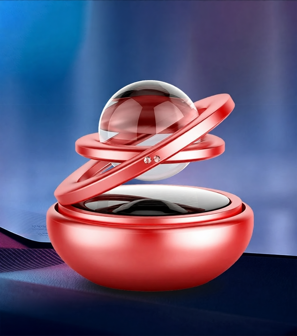 360° Solar Panelli Araba Kokusu – Havacılık Standardı Alüminyum Gövde, Doğal Esans