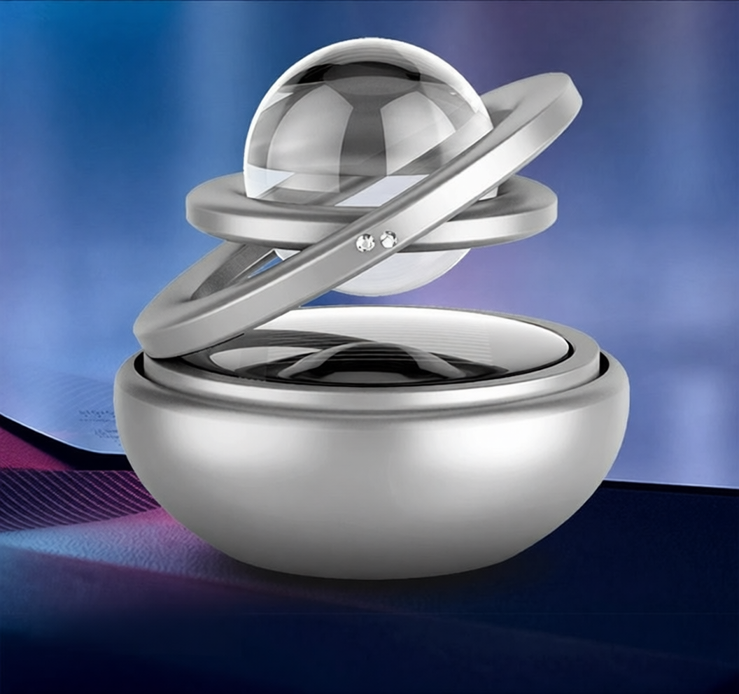 360° Solar Panelli Araba Kokusu – Havacılık Standardı Alüminyum Gövde, Doğal Esans